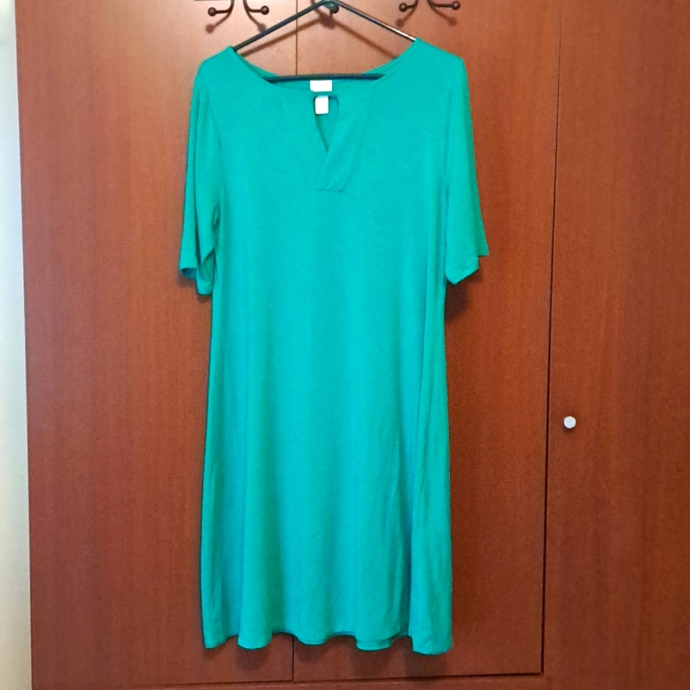 Chicos green knit dress